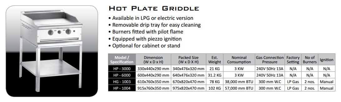 Bếp Chiên Phẳng Bề Mặt MSM - HP-1003, bếp chiên phẳng, bếp chiên công nghiệp, bếp chiên cho nhà hàng, bếp chiên 2 họng đốt bếp chiên gas tiện dụng trong bếp