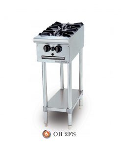 Bếp Âu 2 Họng Berjaya, OB 2FS, Bếp âu Berjaya, Bếp âu 2 họng, Bếp âu công nghiệp, Bếp âu cho nhà hàng, bếp âu 2 có chân, bếp âu 2 họng có chân, bếp berjaya