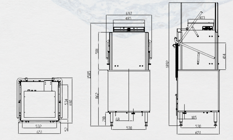 máy rửa chén G-Tek D1M/TC/RB