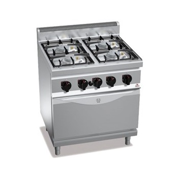 Bếp Âu Gas 4 họng có lò nướng Berto’s G7F4P+FG 1 bep-au-gas-4-hong-co-lo-nuong-bertos-g7f4pfg