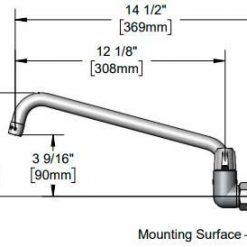 Alternative view of VÒI NÓNG LẠNH GẮN TƯỜNG Equip by T&S 5F-8WLX12