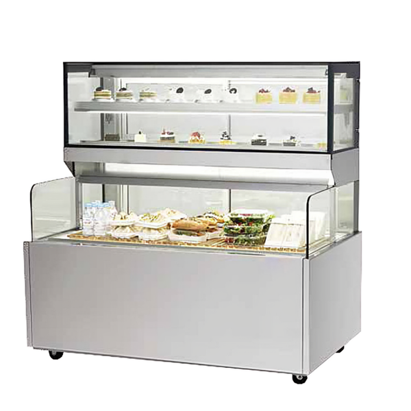 TỦ TRƯNG BÀY BÁNH VÀ NƯỚC GIẢI KHÁT 1M5 TURBO AIR TCB-1500
