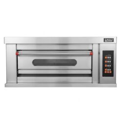 Lò Nướng Bánh 1 Tầng 2 Khay Dùng Điện Sàn Đá Phun Ẩm EAGLE HMB1-2D-SS