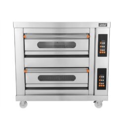 Lò Nướng Điện Sàn Đá Phun Hơi 2 Tầng 4 Khay EAGLE HMB2-4D-SS Chính Hãng